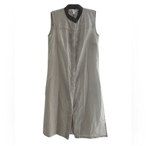 Sid Neigum Silk Blend Sleeveless Shirt Dress NWT